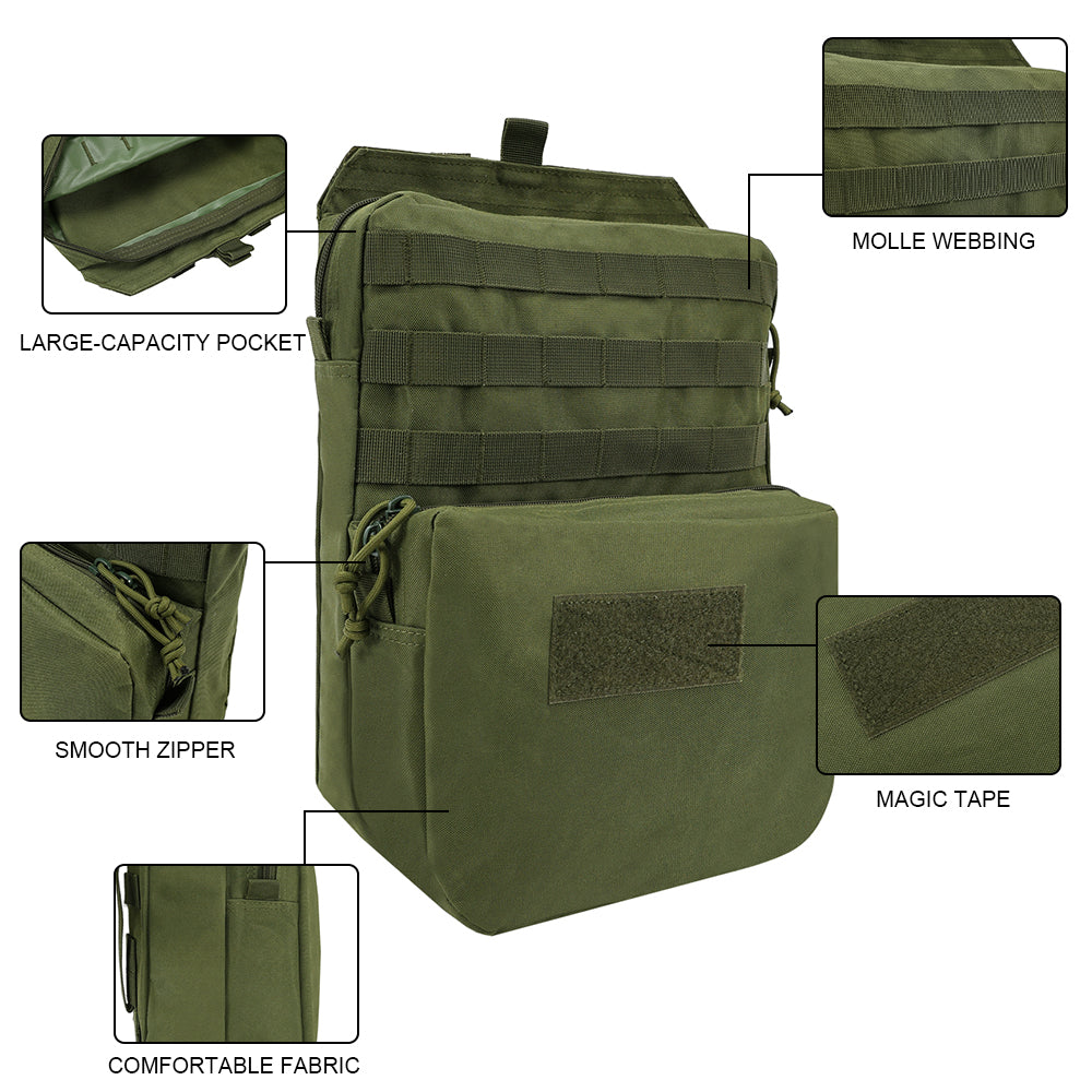 SINAIRSOFT Tactical Molle Vest Hydration Backpack Pouch Hiking Water Bag 3L