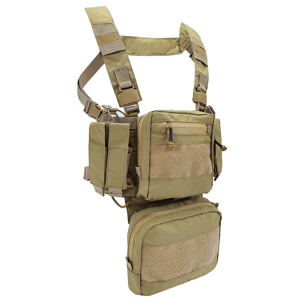 SINAIRSOFT Tactical Chest Rig Combat Vest MOLLE Carrier w/ Rifle Pistol Magazine Pouch