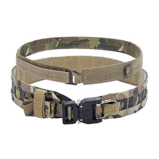 SINAIRSOFT Tactical Bison Belt MOLLE Quick Release D-Ring Buckle Belt Waistband Lightweight