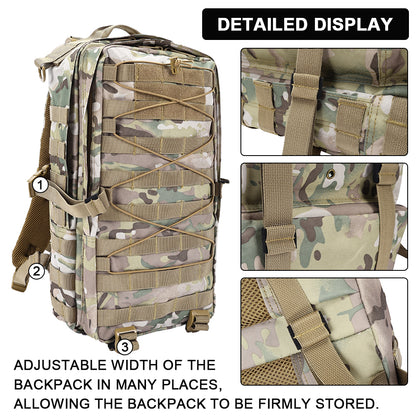 SINAIRSOFT 30L Tactical Backpack Outdoor Hiking Camping Rucksack Trekking Travel Molle Bags