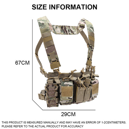 SINAIRSOFT Tactical Chest Rig Vest Harness Magazine Pouch Recon Harness
