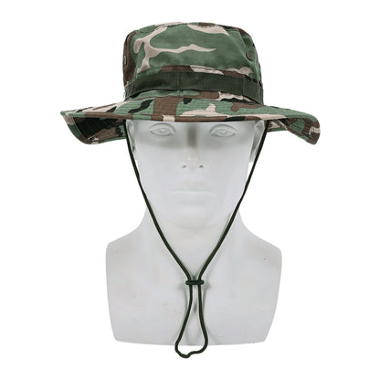 SINAIRSOFT Tactical Boonie Hat Camo Bucket Wide Brim Sun Fishing Bush Booney Cap