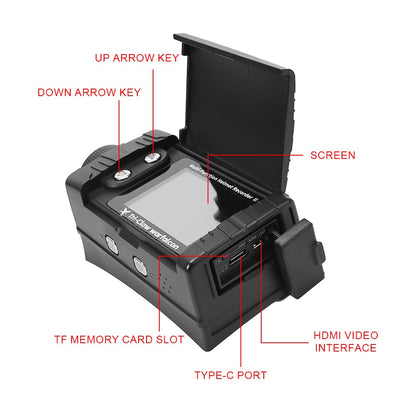 SINAIRSOFT Tactical Helmet Recorder II - 4K 30FPS Action Camera with Night Vision & MOLLE Mount for Airsoft, Hunting, Law Enforcement
