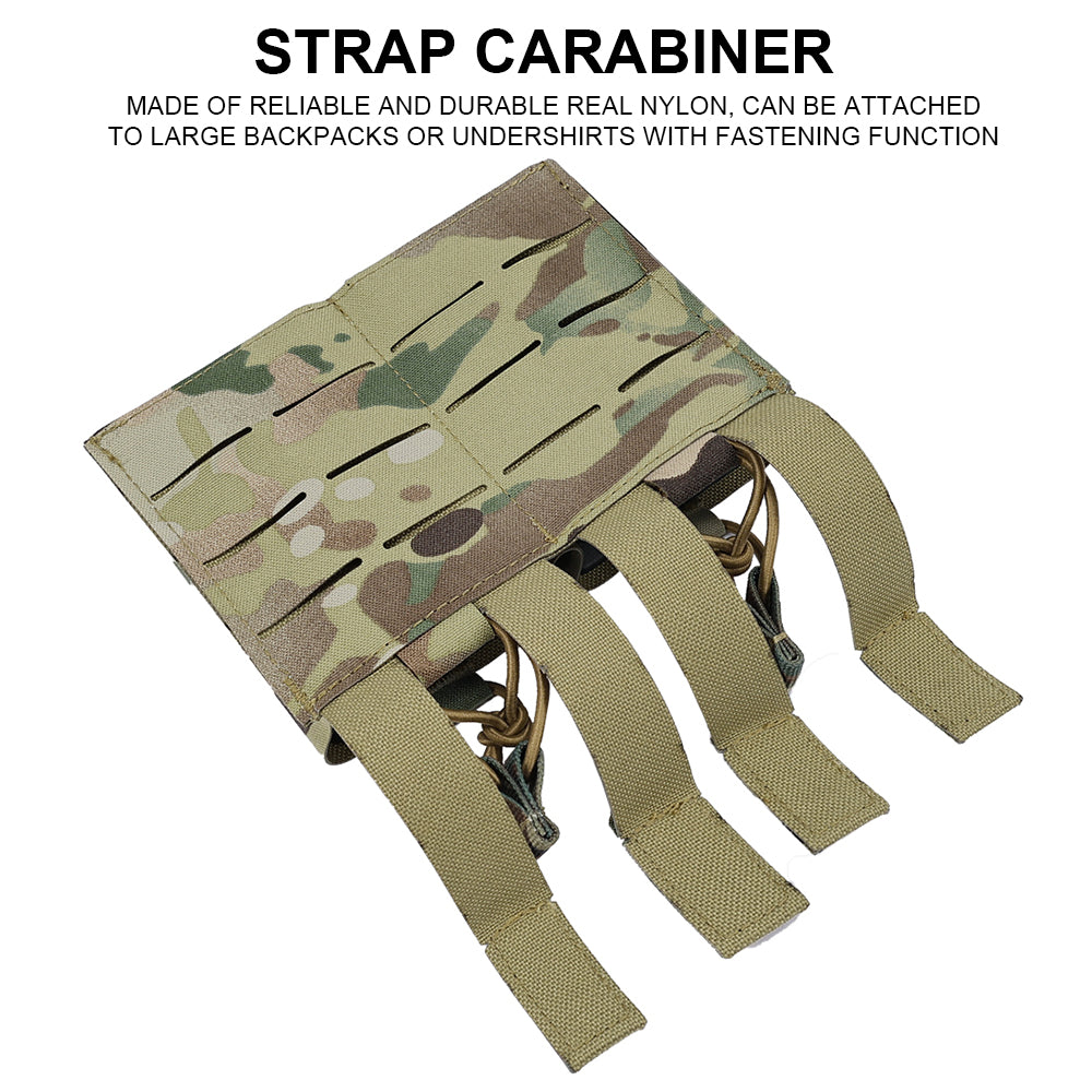 SINAIRSOFT Tactical Rifle Double 5.56 Magazine Pouch MOLLE Mag Cartridge Laser Cut Holder