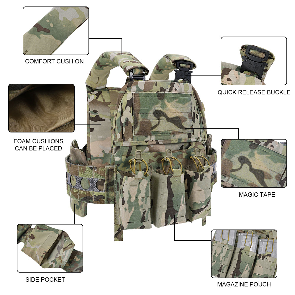 SINAIRSOFT FCPC V5 Adjustable Shoulder Strap Front Magazine Molle Vest