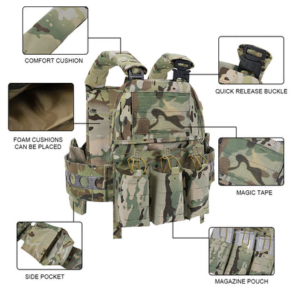 SINAIRSOFT FCPC V5 Adjustable Shoulder Strap Front Magazine Molle Vest