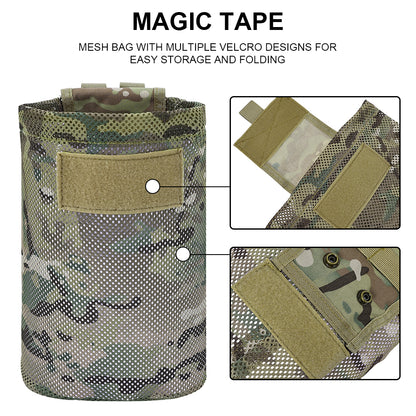 SINAIRSOFT Tactical Mesh Mag Drop Pouch Recycling MOLLE Foldable Magazine bag