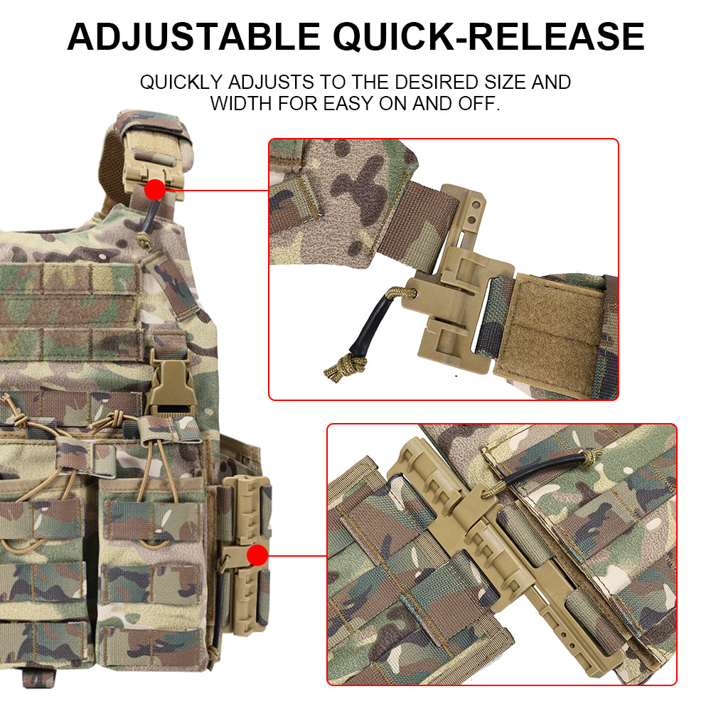 SINAIRSOFT Tactical Quick Release Vest Lightweight Utility Molle