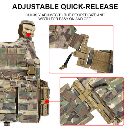 SINAIRSOFT Tactical Quick Release Vest Lightweight Utility Molle