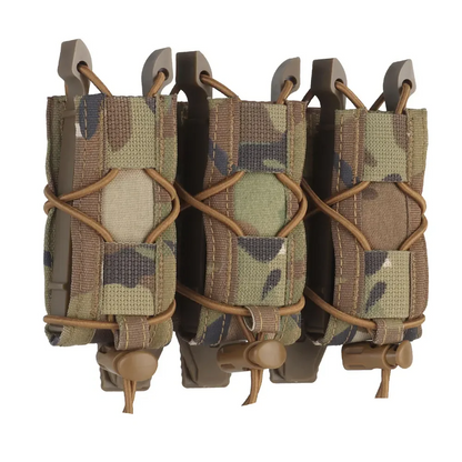 SINAIRSOFT Tactical Triple 9mm Magazine Pouch MOLLE Open Top MAG Carrier Holder Bag