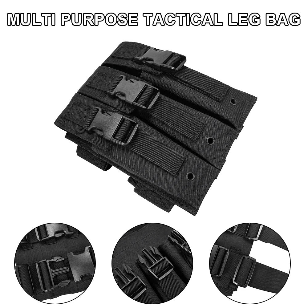 SINAIRSOFT Tactical Drop Leg Magazine Pouch Triple Mag Holder Clip Thigh Bag