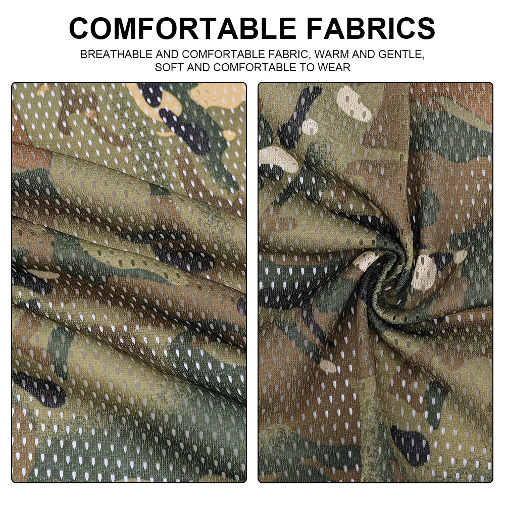 SINAIRSOFT Tactical Camo Mesh Wrap Hood Neck Scarf Sniper Face Veil Mask