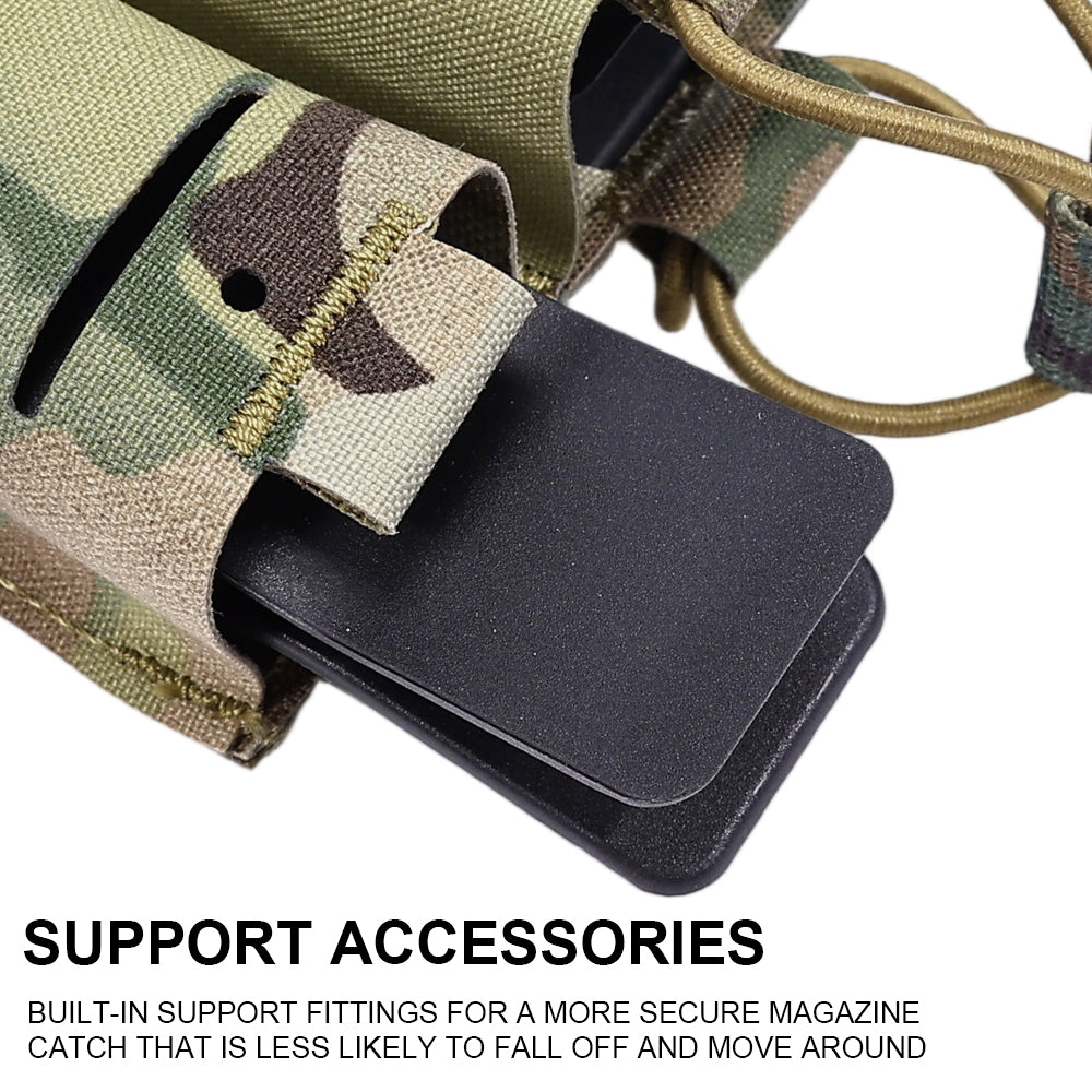 SINAIRSOFT 9mm Double Magazine Pouch Built-in MGA Support Frame Quick Release