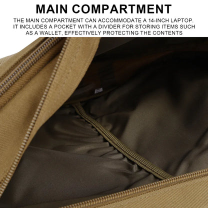 SINAIRSOFT Tactical Backpack 14 Inches Laptop Chest Bag Shoulder Bags