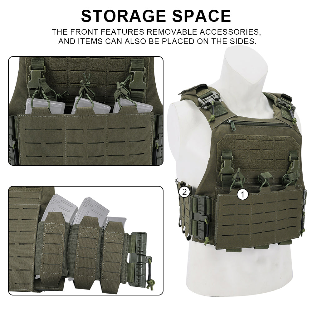 SINAIRSOFT VCU Tactical Vest Lightweight Laser Carrier With 556 762 Magazine Pouch