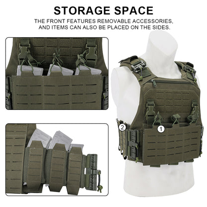 SINAIRSOFT VCU Tactical Vest Lightweight Laser Carrier With 556 762 Magazine Pouch