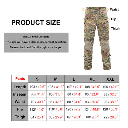 SINAIRSOFT Tactical G3 Combat Pants With Knee Pad Airsoft Trousers