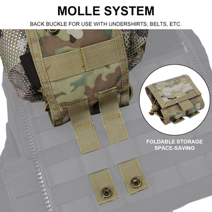 SINAIRSOFT Tactical Mesh Mag Drop Pouch Recycling MOLLE Foldable Magazine bag