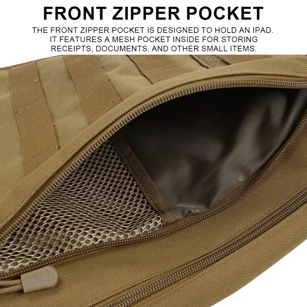 SINAIRSOFT Tactical Backpack 14 Inches Laptop Chest Bag Shoulder Bags