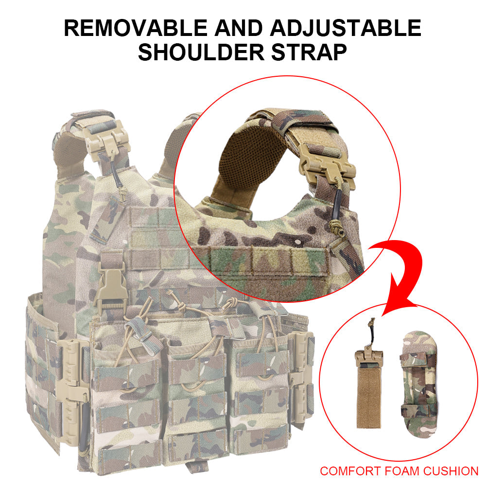SINAIRSOFT Tactical Quick Release Vest Lightweight Utility Molle
