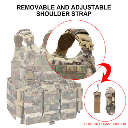 SINAIRSOFT Tactical Quick Release Vest Lightweight Utility Molle