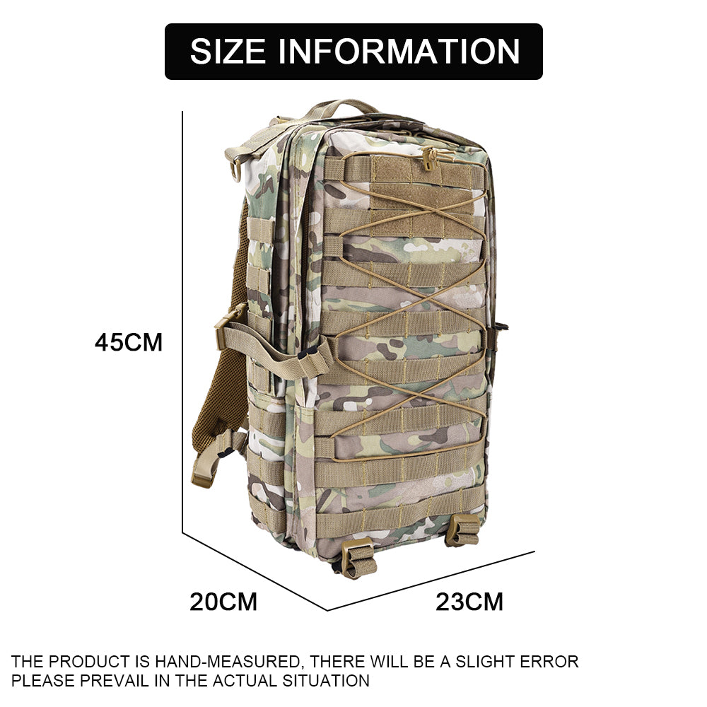 SINAIRSOFT 30L Tactical Backpack Outdoor Hiking Camping Rucksack Trekking Travel Molle Bags