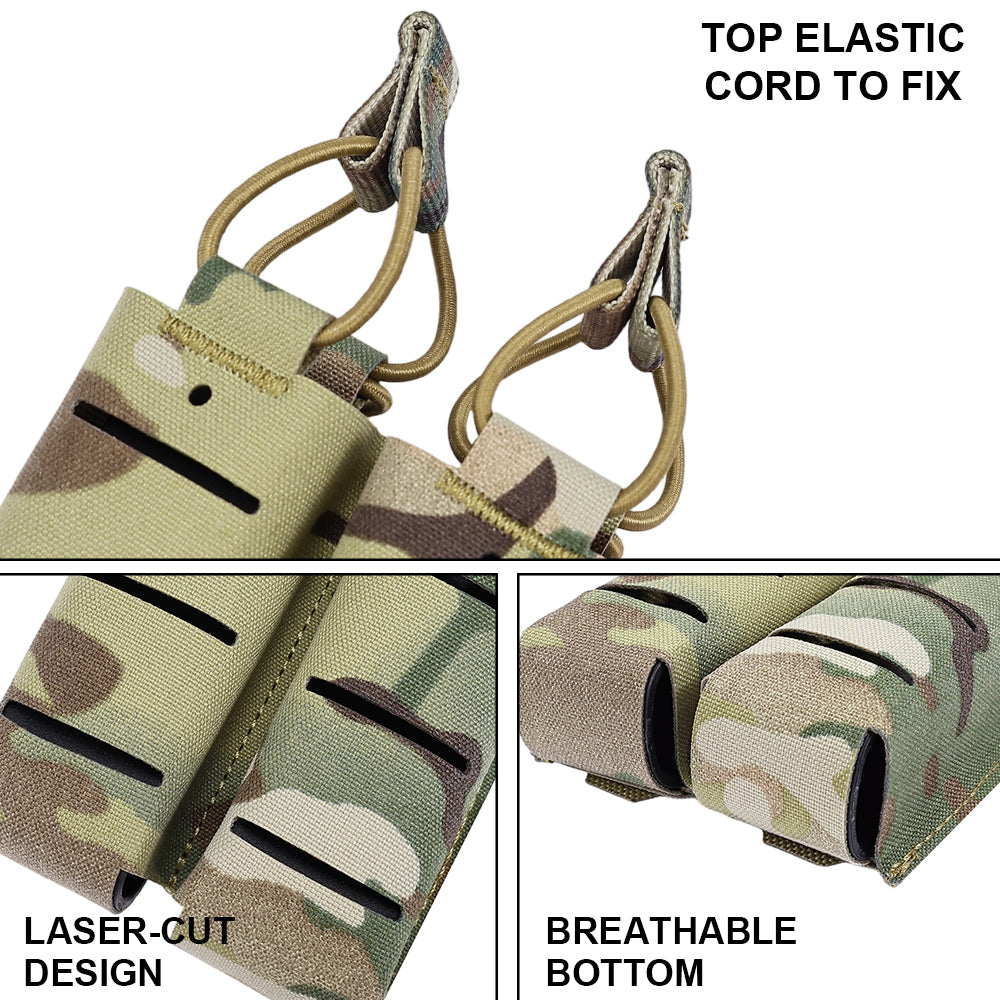 SINAIRSOFT 9mm Double Magazine Pouch Built-in MGA Support Frame Quick Release