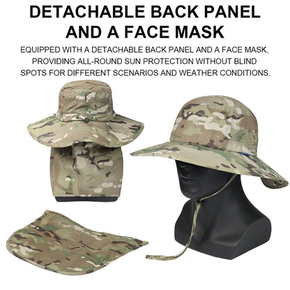 EMERSONGEAR BlueLabel Frillnecks Hat Detachable Face Mask Back Panel Cap