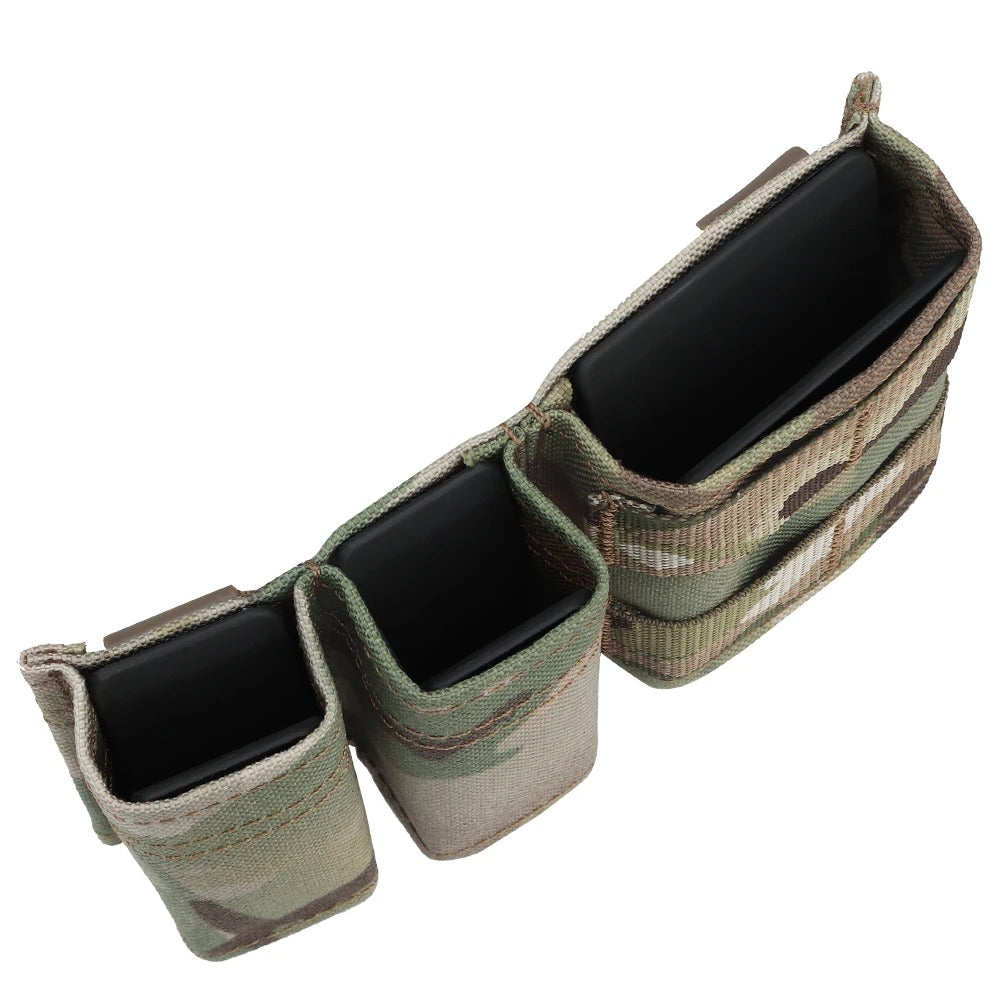 SINAIRSOFT Tactical 9mm 5.56 Magazine Pouch Open Top Mag Carrier MOLLE Rifle Pistol Holder