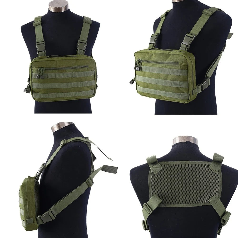 SINAIRSOFT Tactical Recon Kit Bag Molle Pouch Chest Rig Bag Multi-Purpose EDC Carry Pouches