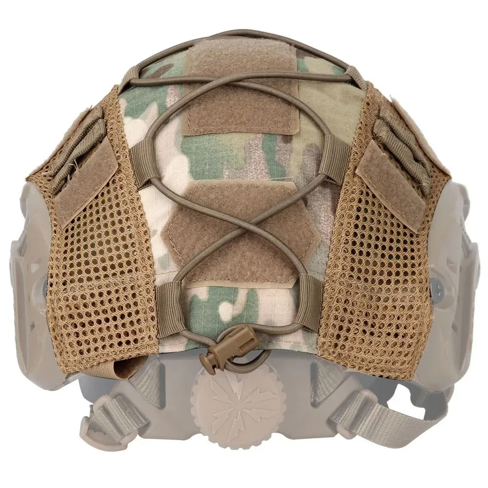 SINAIRSOFT Tactical Helmet Cover W/ mesh for Airsoft Hunting Fast Helmet Headwear