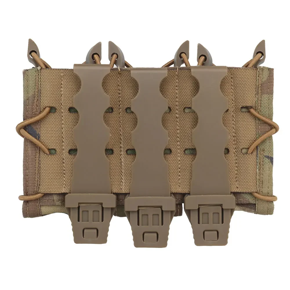 SINAIRSOFT Tactical Triple 9mm Magazine Pouch MOLLE Open Top MAG Carrier Holder Bag