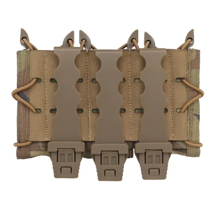 SINAIRSOFT Tactical Triple 9mm Magazine Pouch MOLLE Open Top MAG Carrier Holder Bag