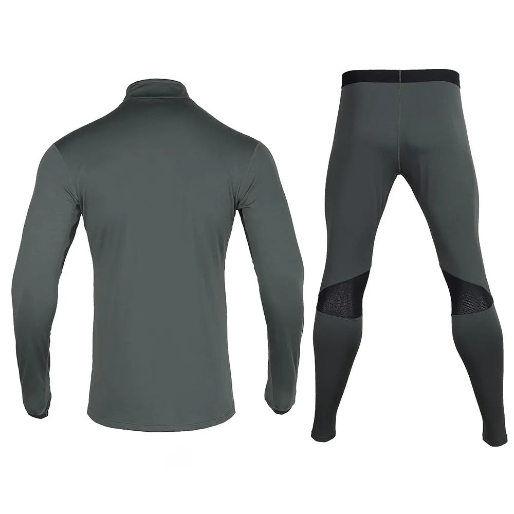 EMERSONGEAR Zippered Breathable Warm Suit Warmth Shirts Pants Sets Underwear Thermal