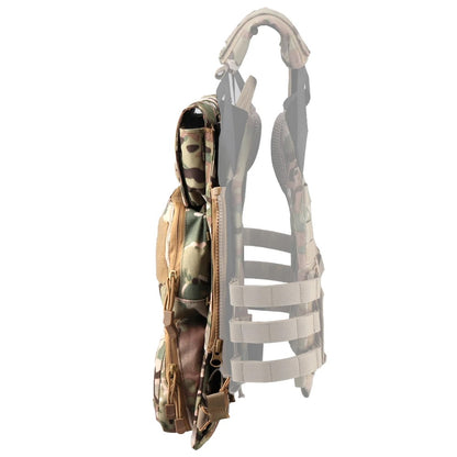 SINAIRSOFT Tactical Zip-on Panel Pouch Airsoft Plate Carrier Back Zip Pack Bag