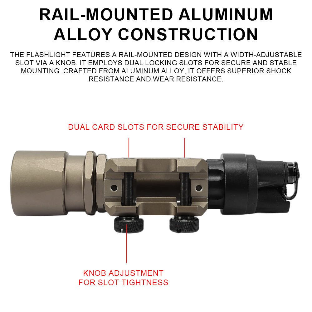 SINAIRSOFT M951 Airsoft Light LED Tactical 280 lm Weapon Flashlight Rifle Torch Rail Mount