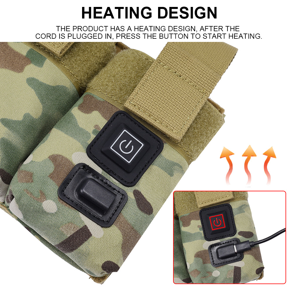 SINAIRSOFT Molle Tactical M4 Double Magazine Pouch Warmer Function Holster
