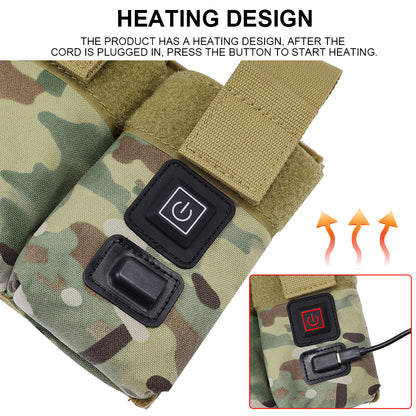 SINAIRSOFT Molle Tactical M4 Double Magazine Pouch Warmer Function Holster