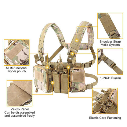 SINAIRSOFT Airsoft Tactical Chest Rig Vest Equipment Magazine Pouch