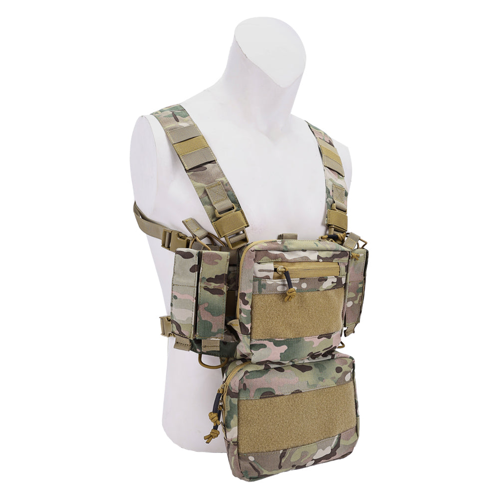 SINAIRSOFT Tactical Chest Rig Combat Vest MOLLE Carrier w/ Rifle Pistol Magazine Pouch