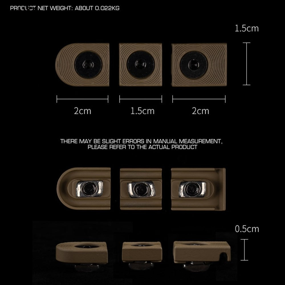 SINAIRSOFT Tactical M-LOK Cable Clip Wire Guide System Flashlight Tail Picatinny Rail Cover