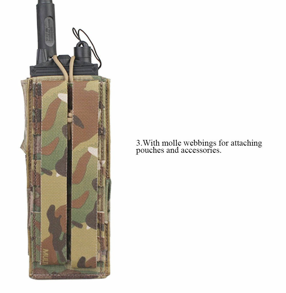 EMERSONGEAR Tactical Molle Radio Pouch Walkie Talkie Carrier Bag