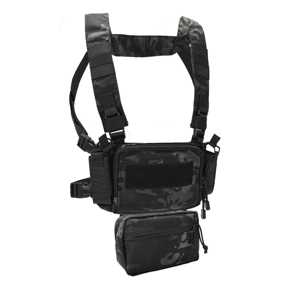 SINAIRSOFT Tactical Chest Rig Vest Modular Recon Harness Pack w/ Magazine Pouch Bag
