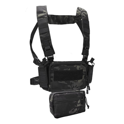 SINAIRSOFT Tactical Chest Rig Vest Modular Recon Harness Pack w/ Magazine Pouch Bag