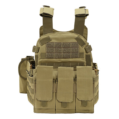 SINAIRSOFT Tactical Vest Plate Carrier Molle Airsoft Combat Assault Gear w/ Pouch