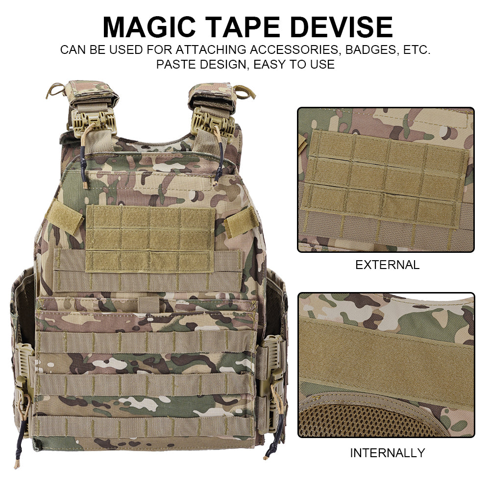 SINAIRSOFT Modular Tactical Training Combat Vest Plate Carrier Body
