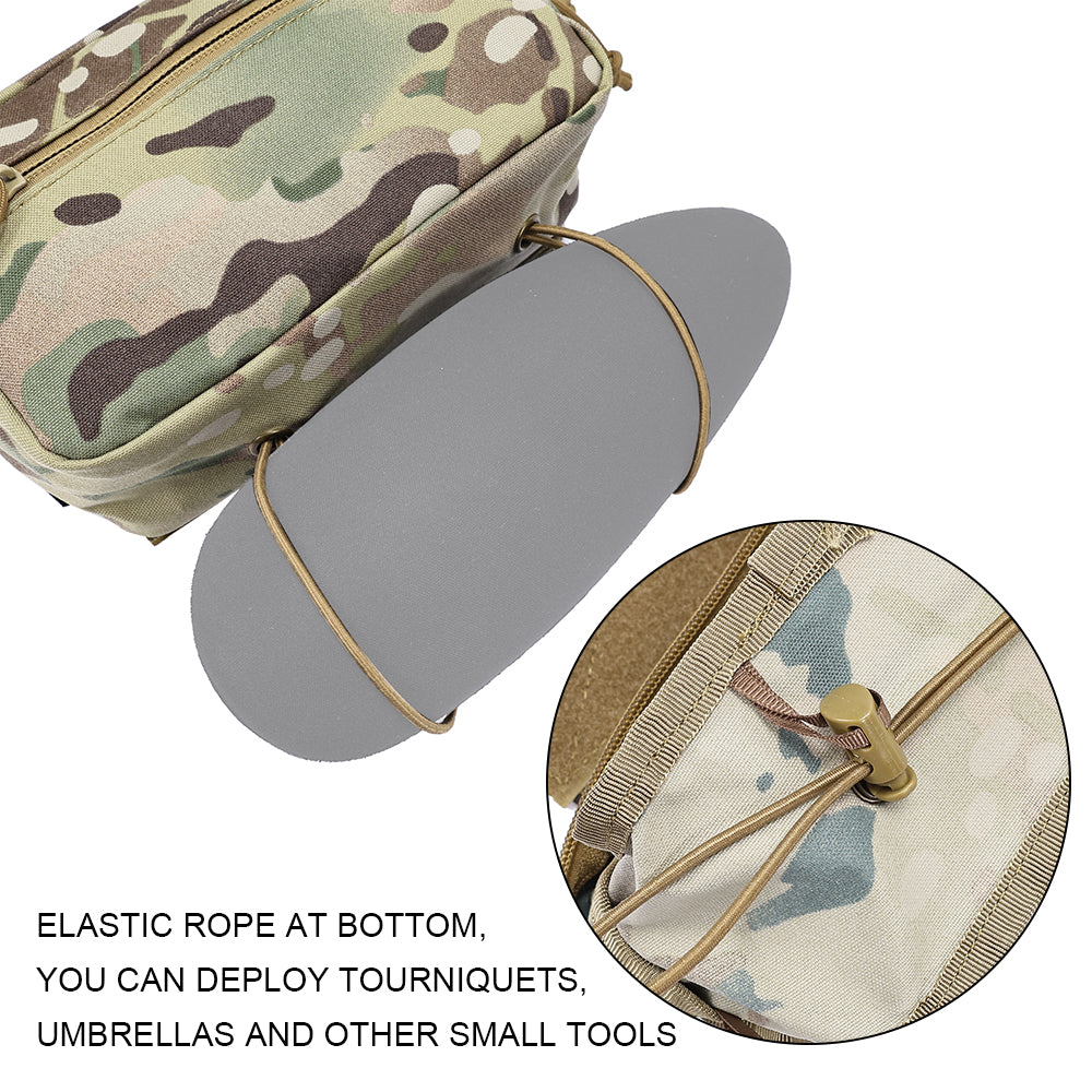 SINAIRSOFT Tactical Drop Pouch Front Sub Abdominal Carrying Kit Bag for Tactical Chest Rig