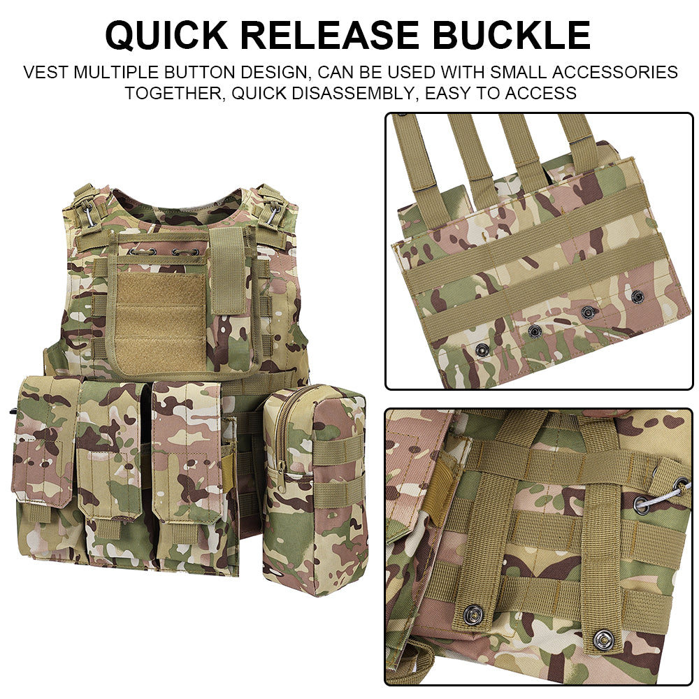 SINAIRSOFT Tactical Vest Molle Combat Assault Plate Carrier for Paintball
