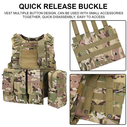 SINAIRSOFT Tactical Vest Molle Combat Assault Plate Carrier for Paintball