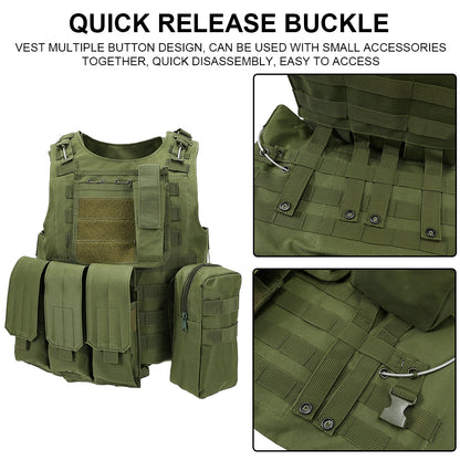 SINAIRSOFT Tactical Vest Molle Combat Assault Plate Carrier for Paintball